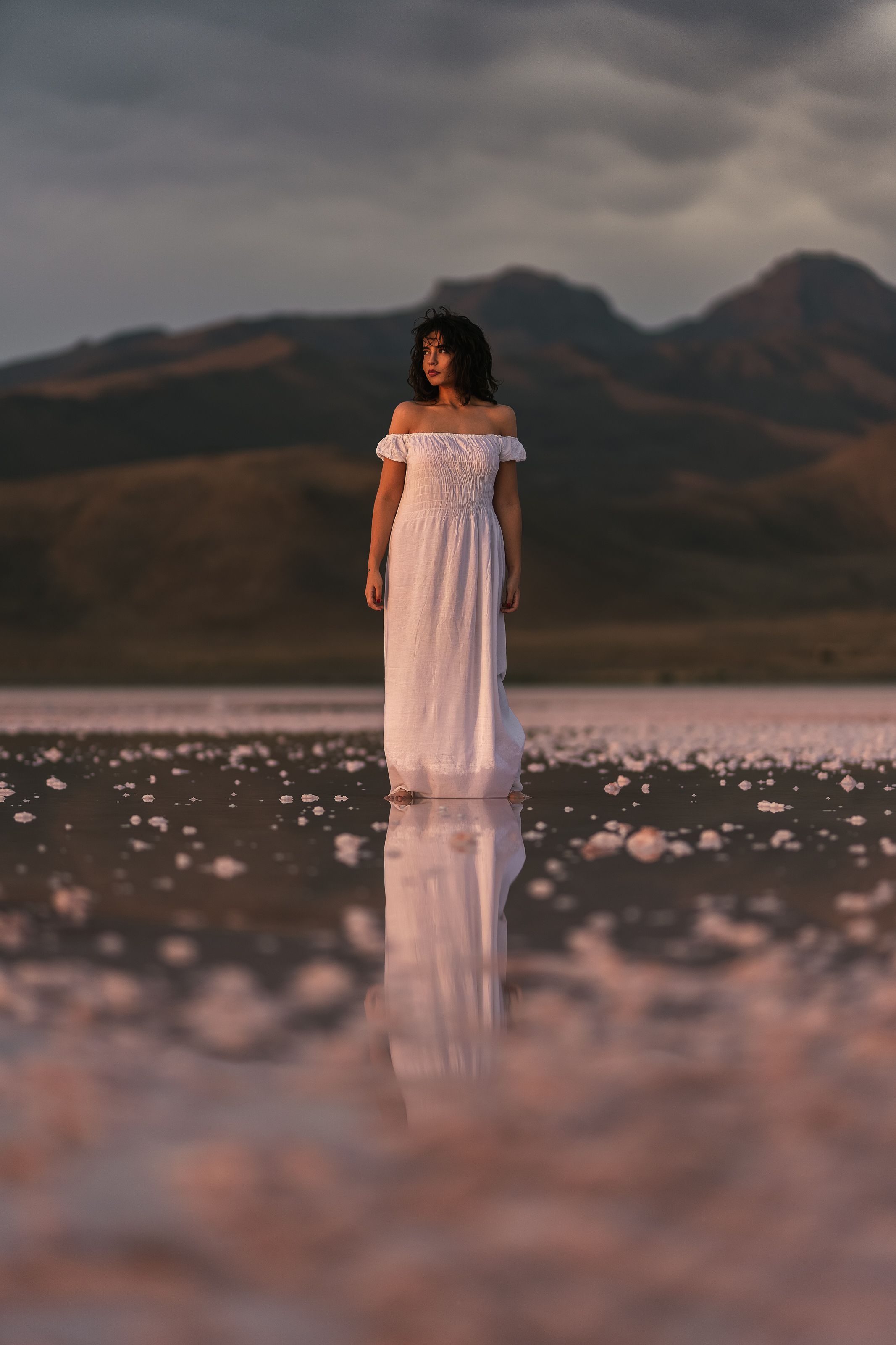 A Woman in White Dress Standing on the Beach · Free Stock Photo