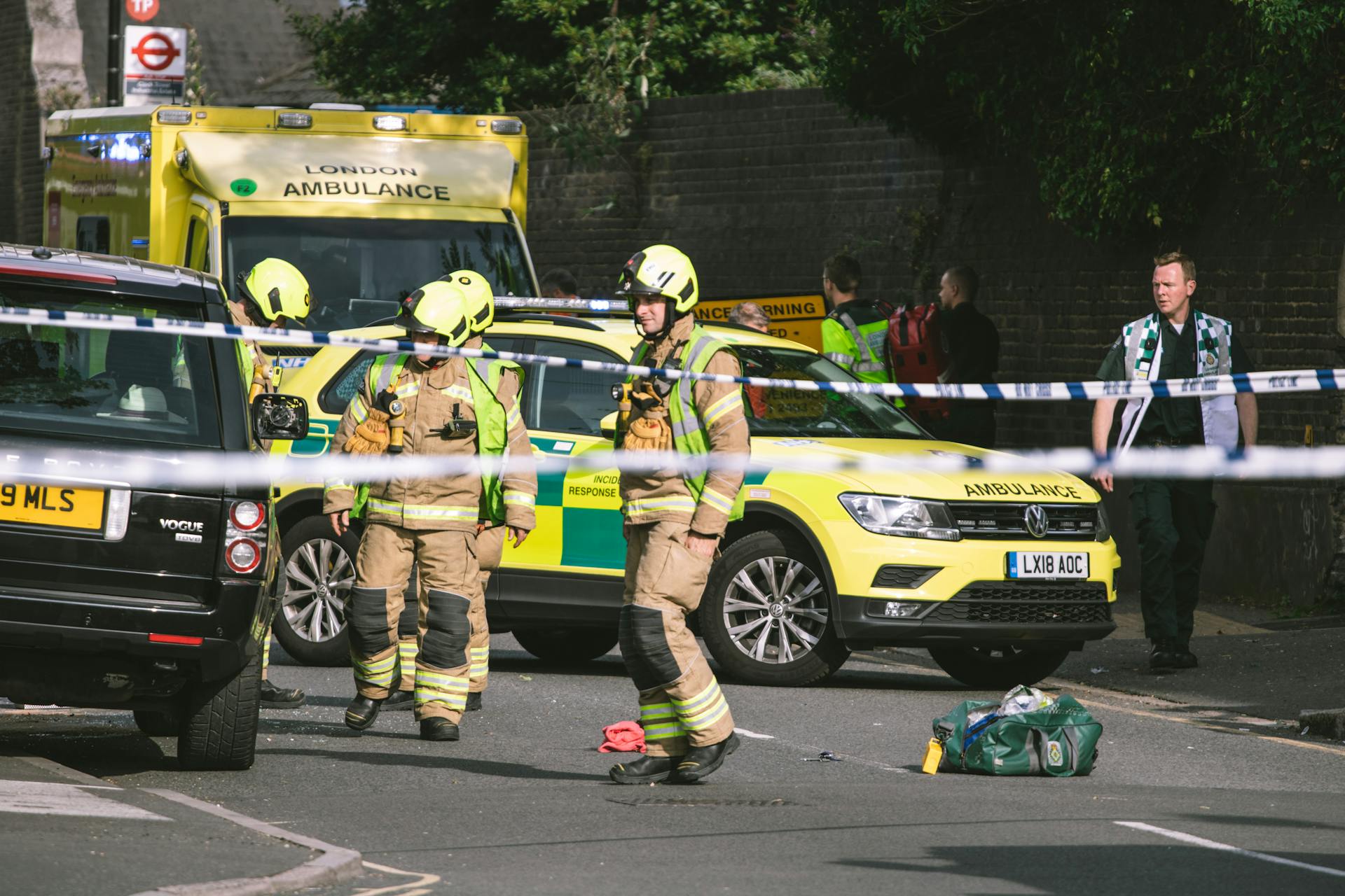 Paramedics on Street after Accident