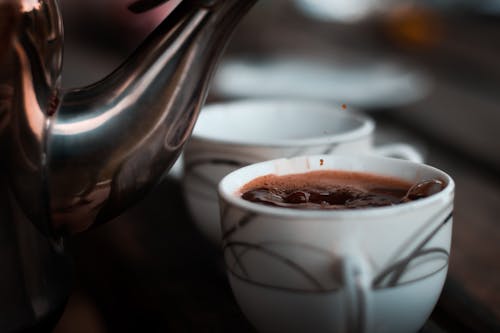 Kahve İle çay Fincanı Seçmeli Odak Fotoğrafı
