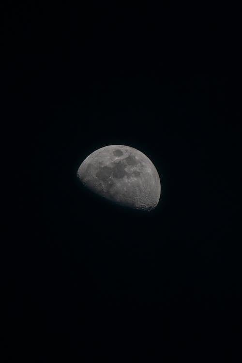 Close-Up Shot of a Moon in the Sky