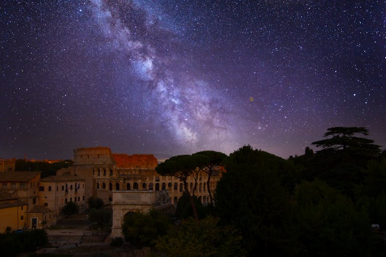 Roman Forum At Night