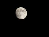 Full Moon in Dark Night Sky