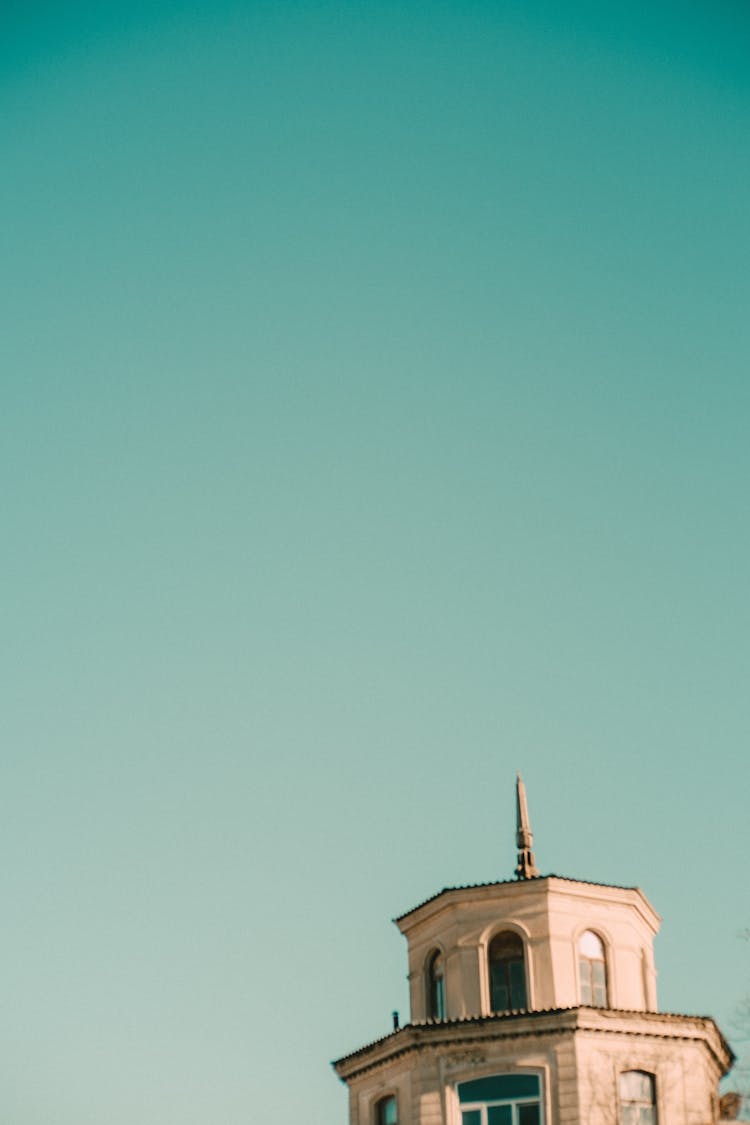 Clear Sky Over Top Of Building