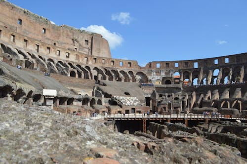 고대의, 로마 건축, 맑은 하늘의 무료 스톡 사진