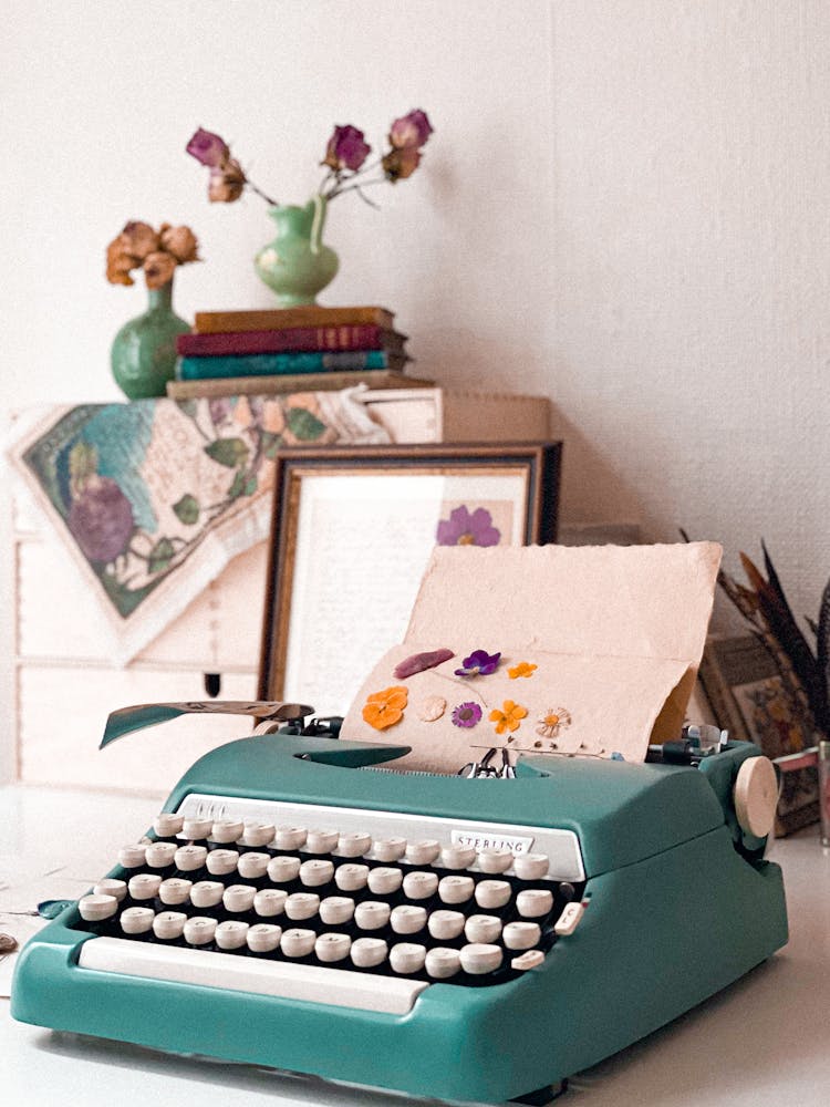 Typewriter On Desk