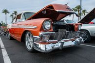 Red and Silver Vintage Car