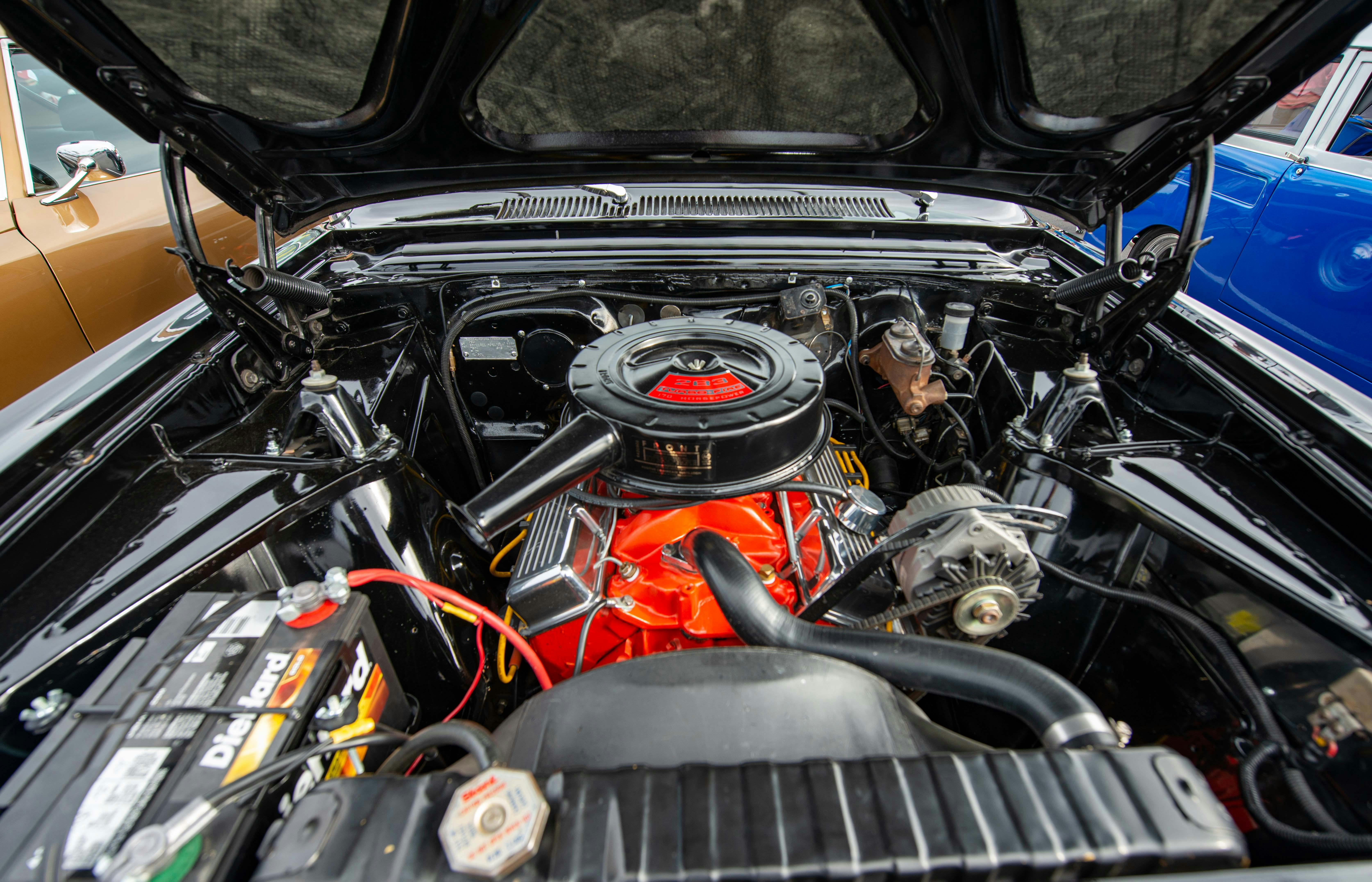 Red and Grey Vehicle Engine · Free Stock Photo