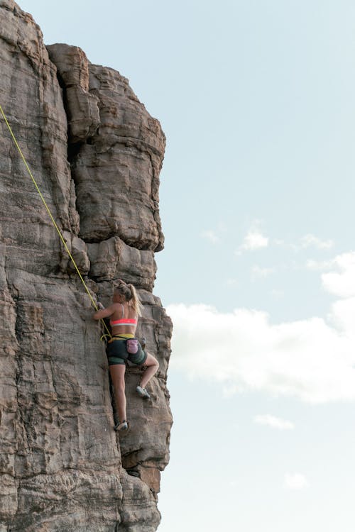 Woman Rock-climbing 