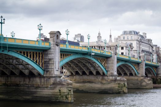 Southwark Bridge over the River Thames in City of London, United Kingdom