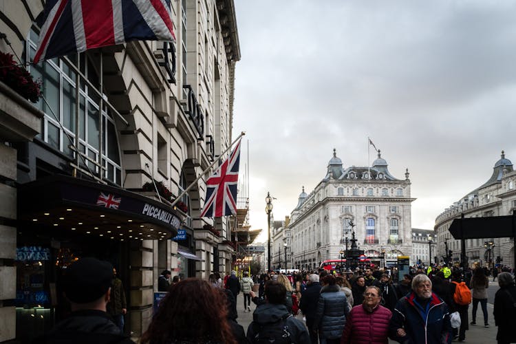 Crowd On A British Street