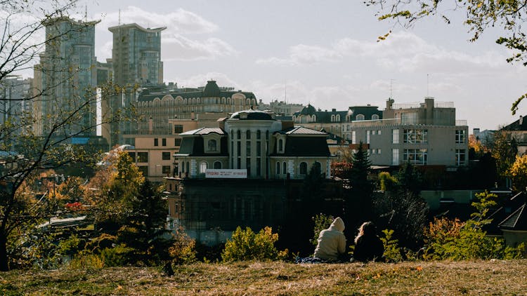 Couple Relaxing In City