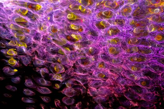 Dynamic abstract composition with vivid purple and yellow swirling patterns, ideal for creative backdrops.
