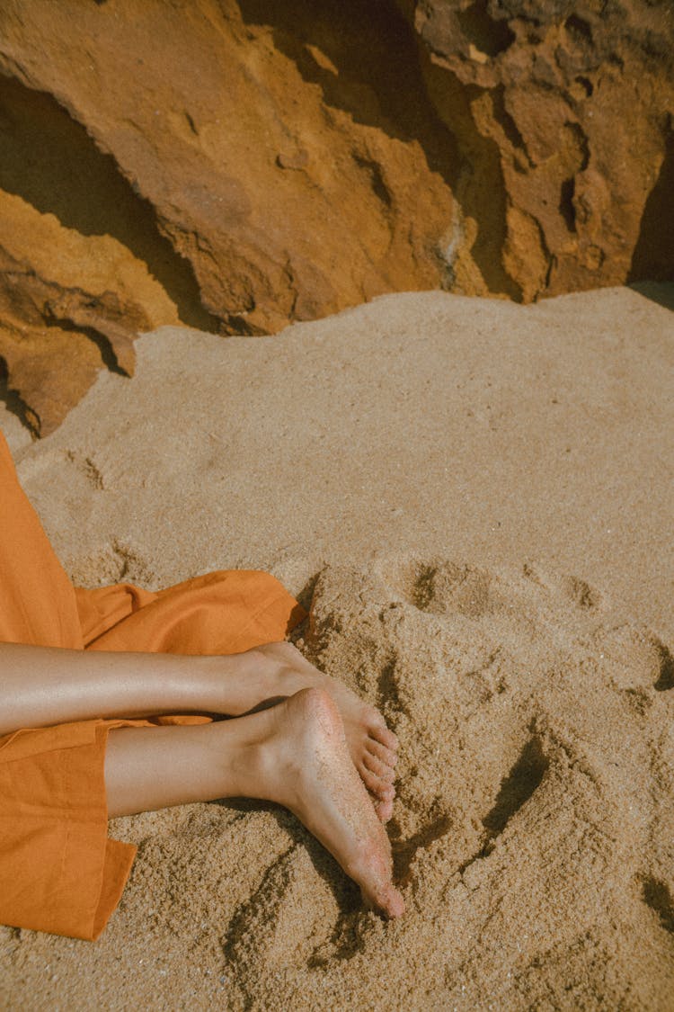Bare Feet In Sand