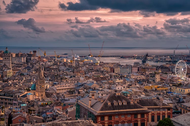 Aerial View Of City Buildings