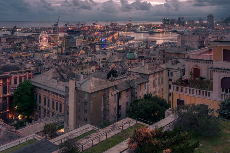 Aerial View Of City Buildings