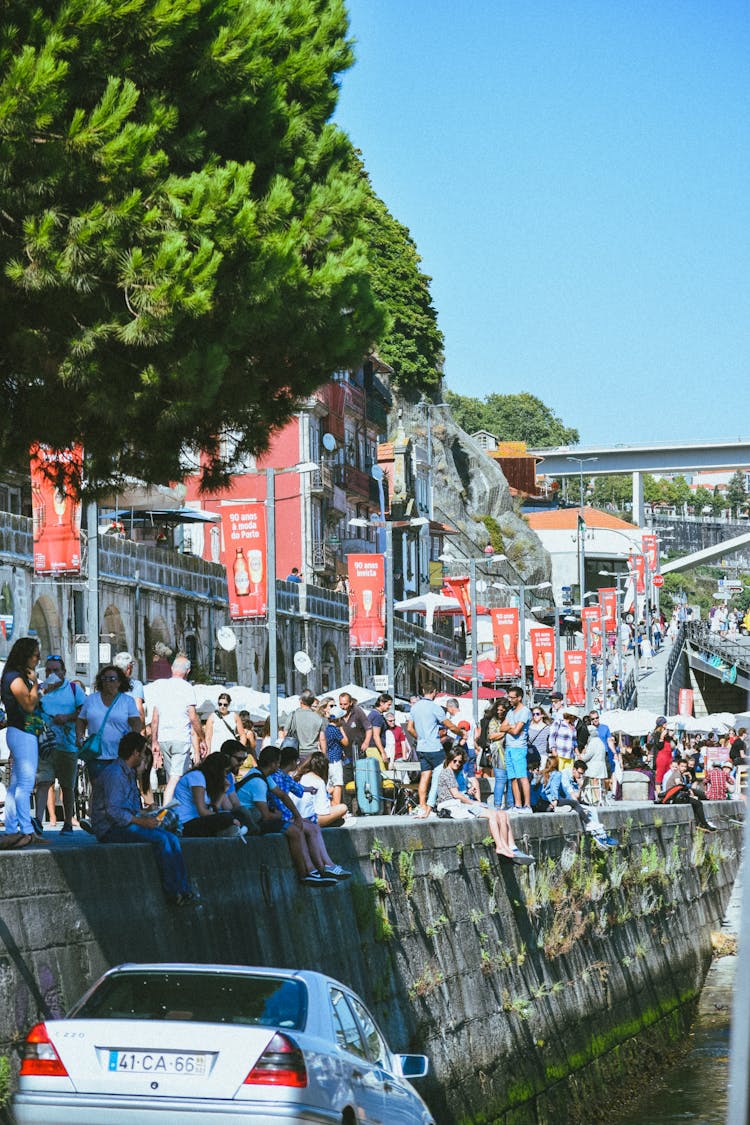 Crowd In Seaside In Summer