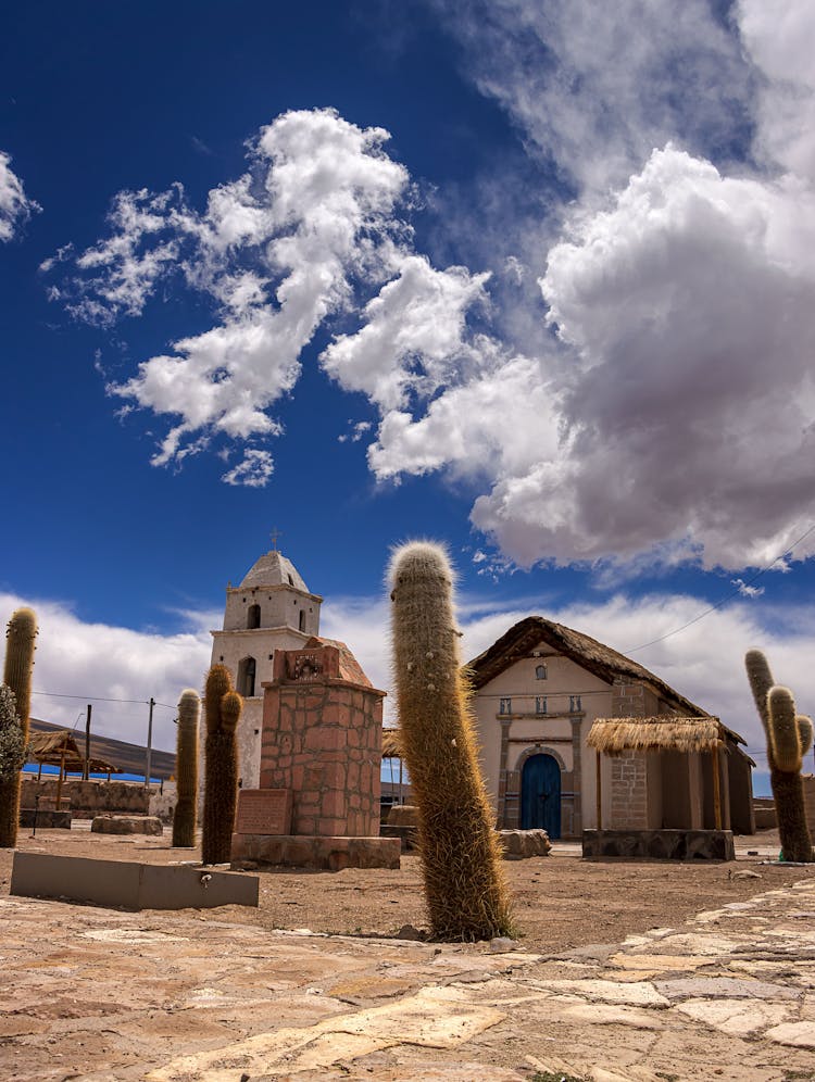 Church And A Little House In A Desert 