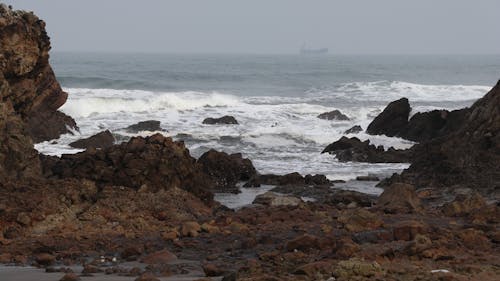 Free stock photo of beachside, ocean waves, rocks Stock Photo