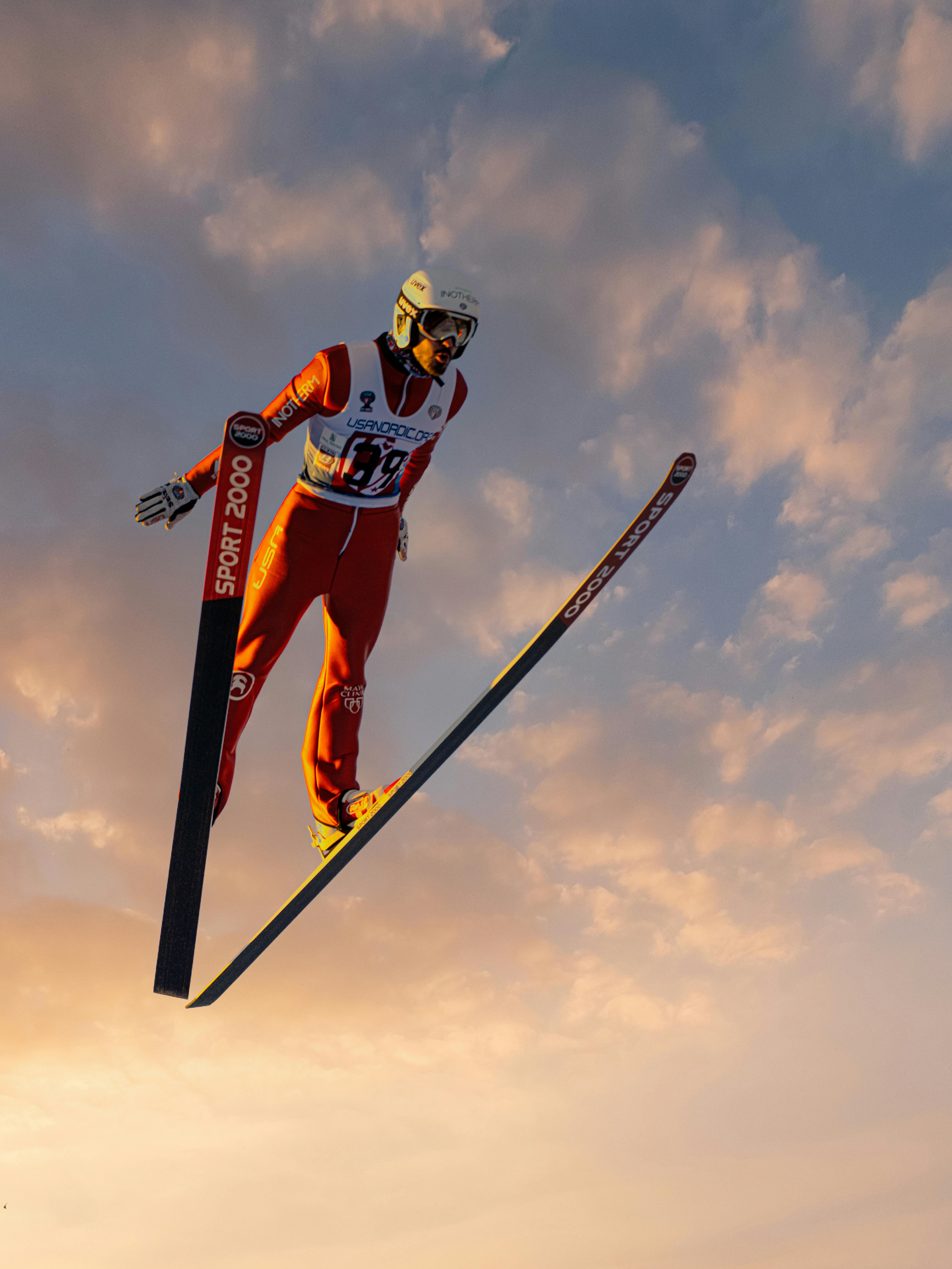 Ski Jumper and the Sky · Free Stock Photo