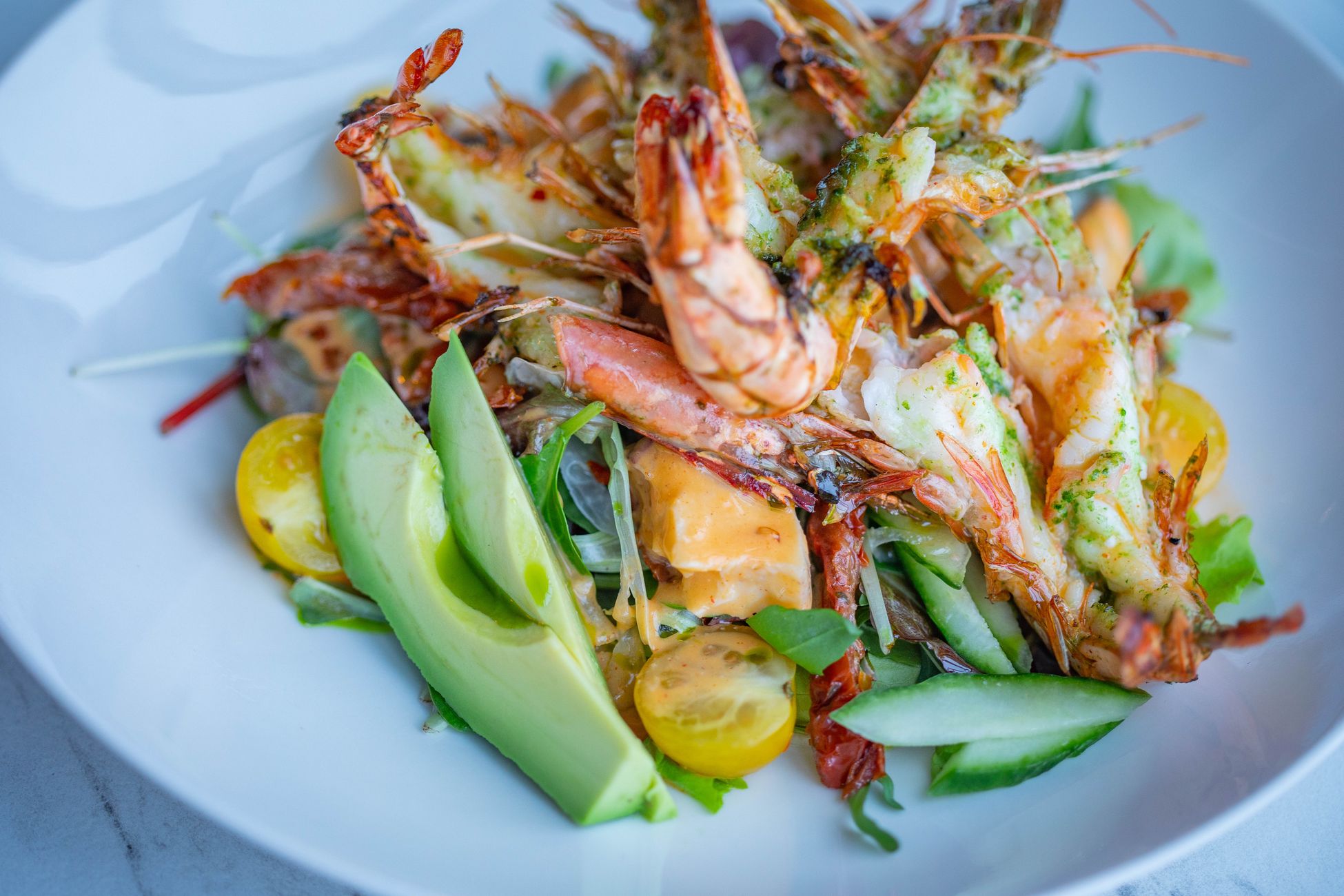 Recept voor vijgensalade met garnalen