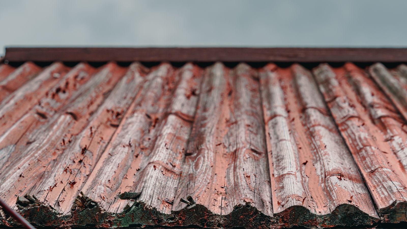 Weathered corrugated metal roof