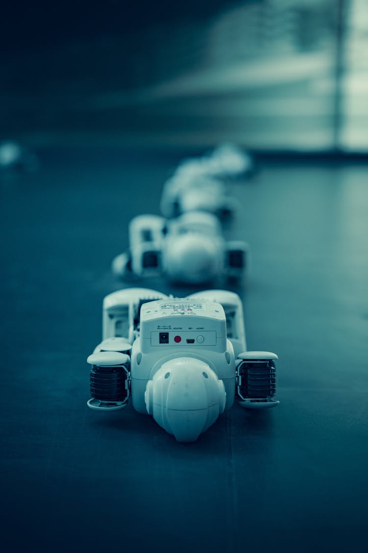 Electronic Equipment Lined In A Row