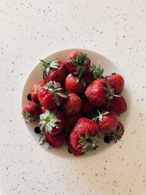 Free Bowl of Red Strawberry Stock Photo
