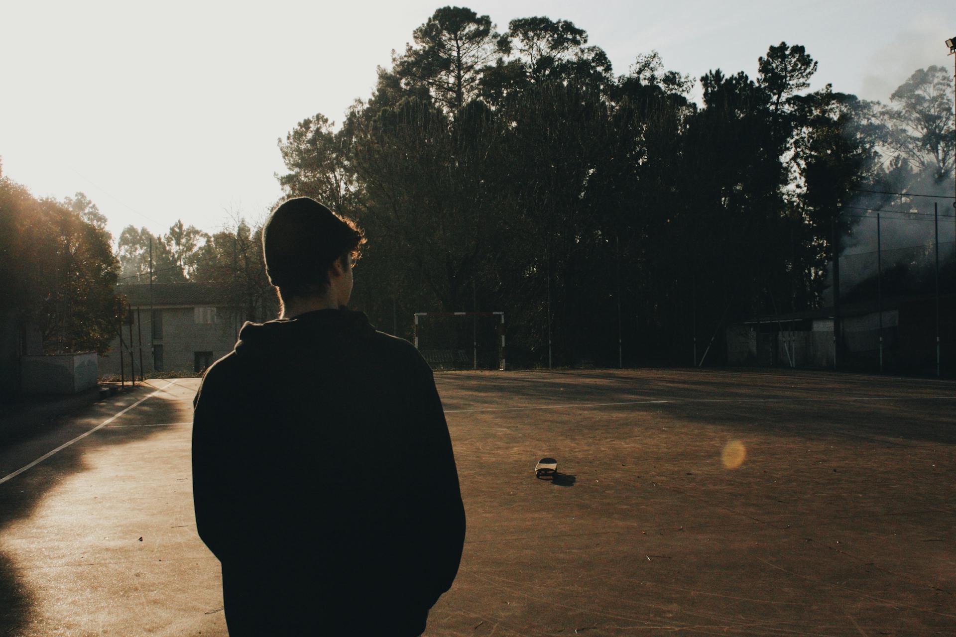 Teenage Boy on the Playing Field