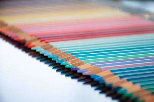 Free Colored Pencils Placed Together Stock Photo