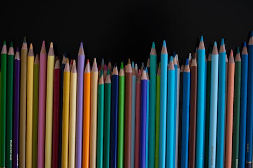 Free Close-Up Photo of Colored Pencils Stock Photo