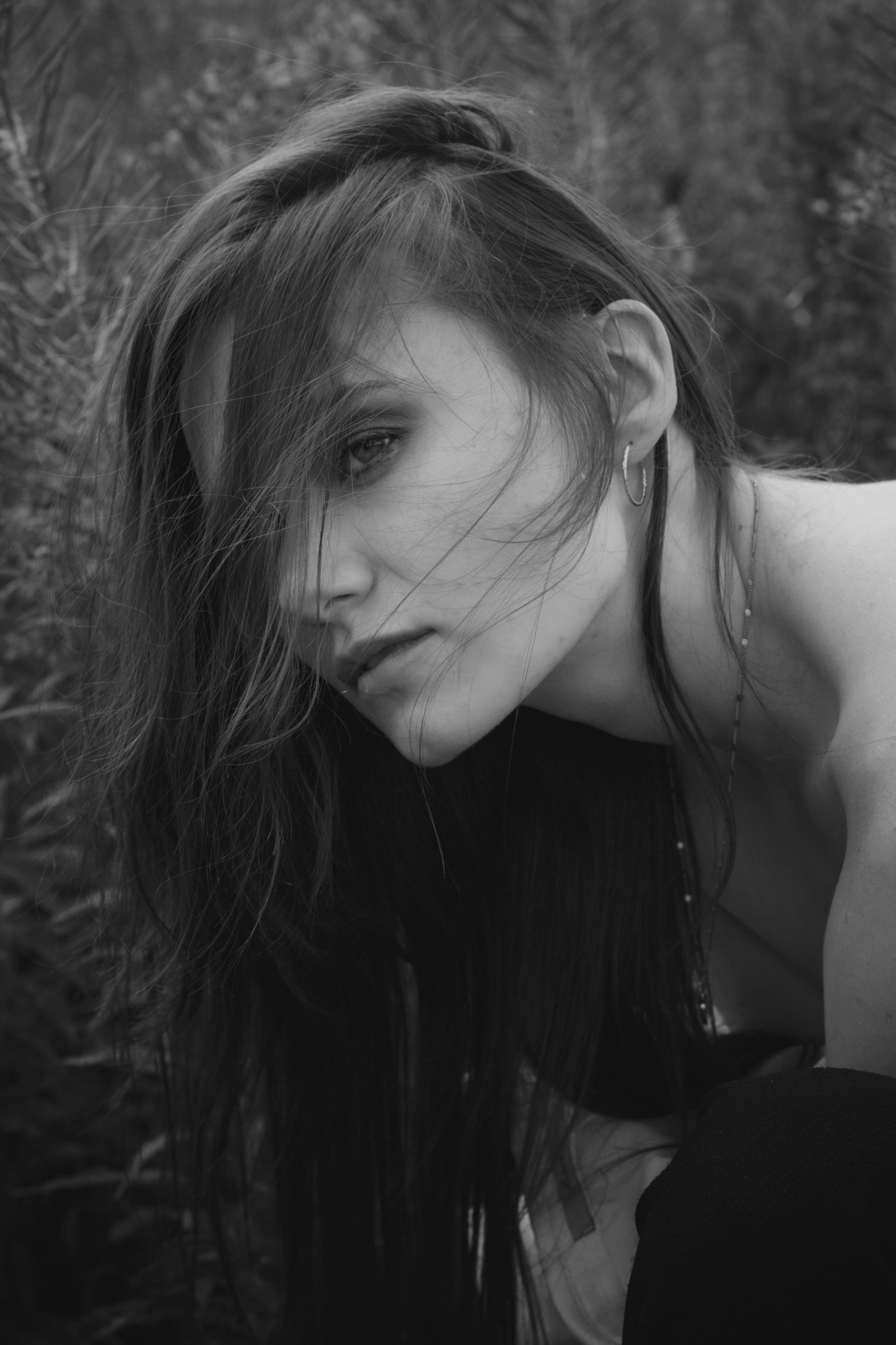 Girl with Hair on her Face · Free Stock Photo