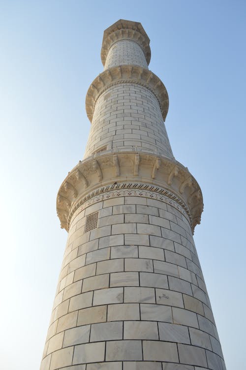 Low Angle Photography of Brick Tower