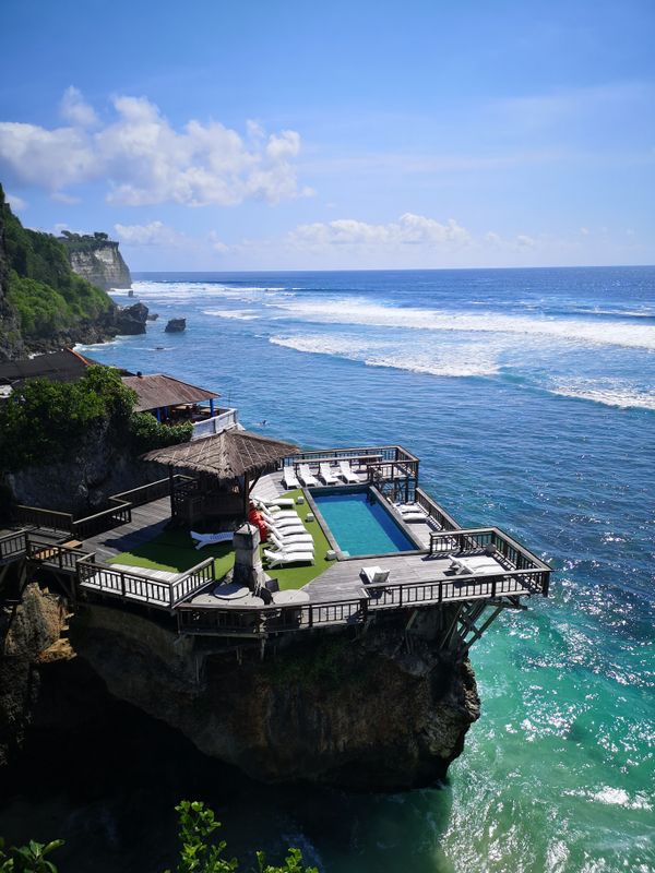 Strategic planning session, cliffside terrace in South Kuta, Bali