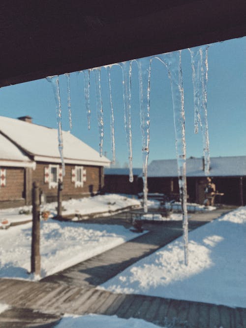 Icicles Hanging from the Roof