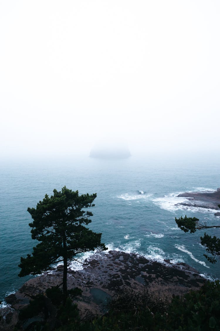 An Islet Covered With Fog