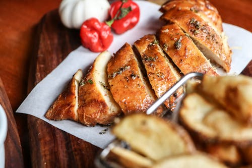 Close-up Photo of Savory Chicken Dish 