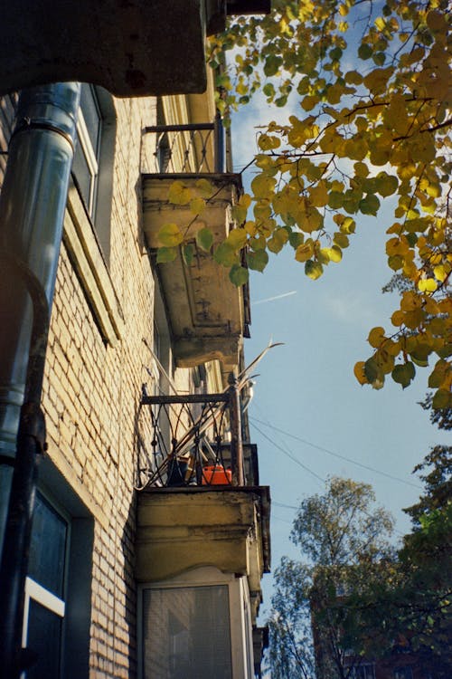 Brick Building with Balconies