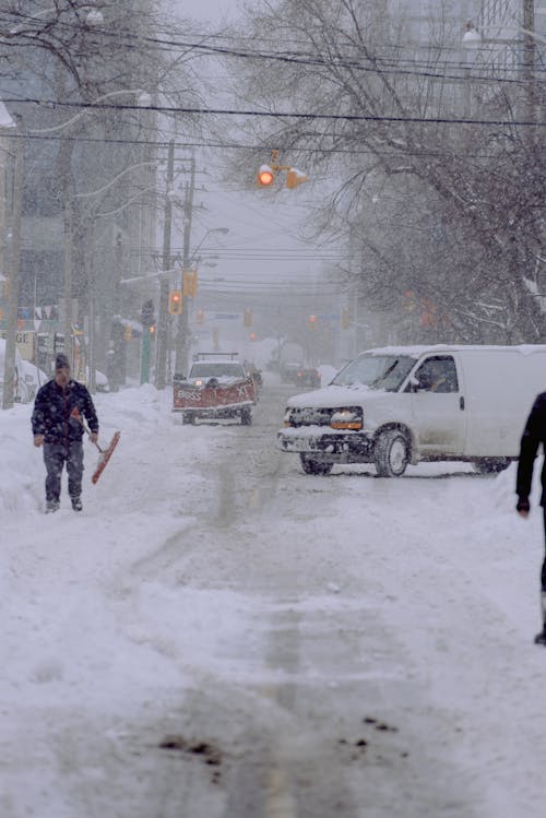 下雪的天氣, 事故, 人 的 免费素材图片