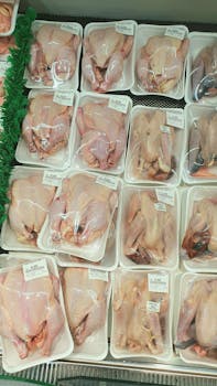 Chicken, wing, meat and skin, raw