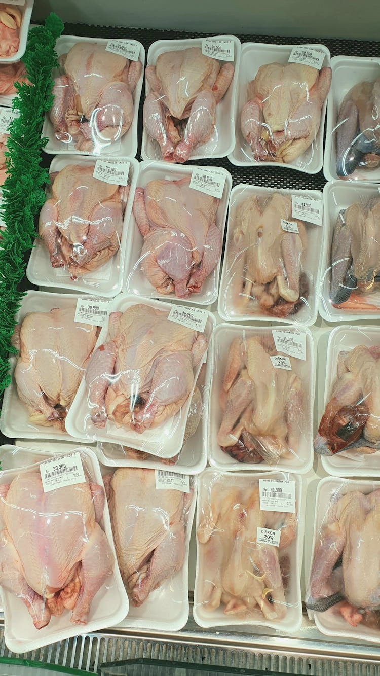 Raw Chicken In The Supermarket