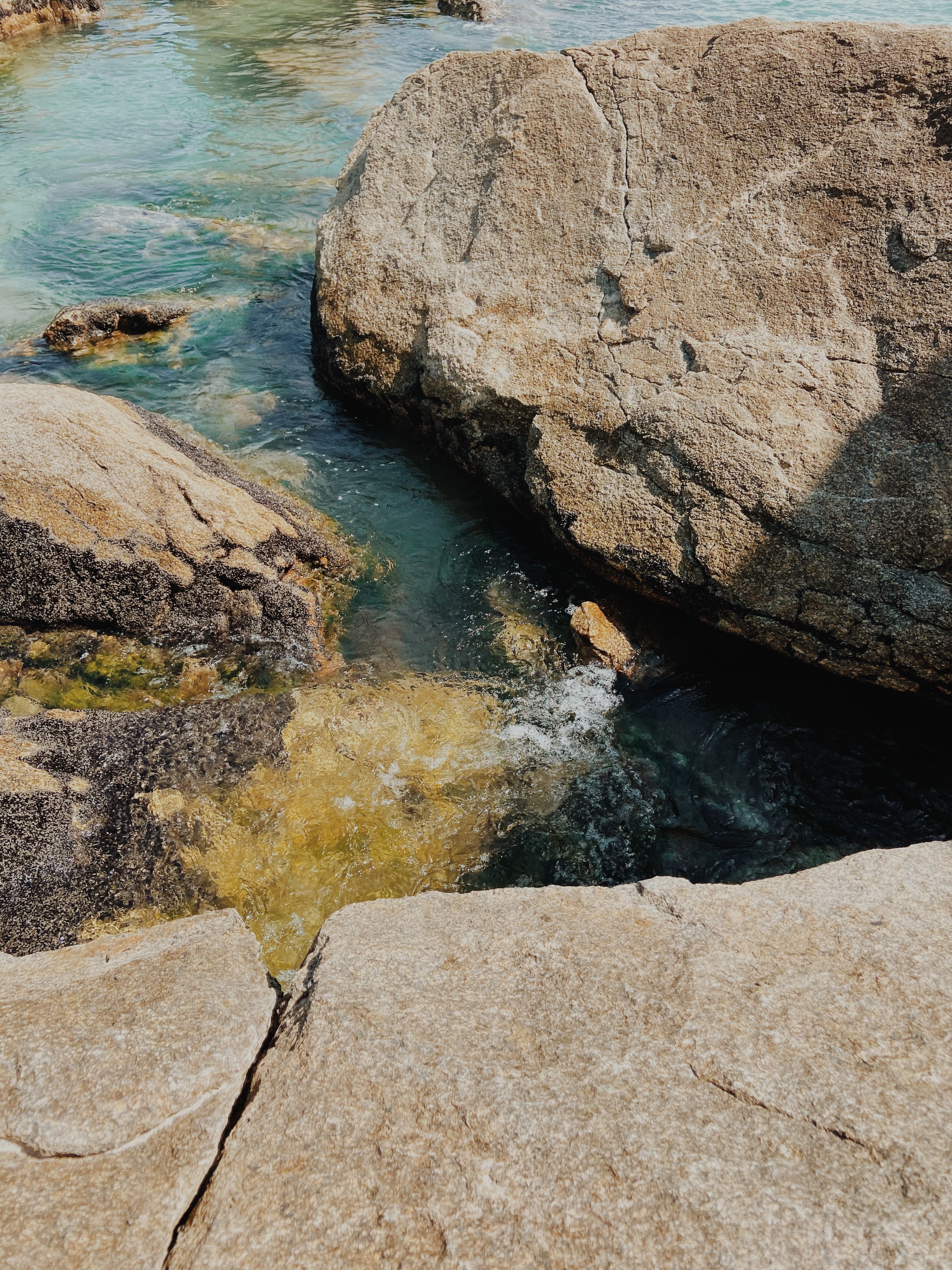 Water Between Large Rocks · Free Stock Photo