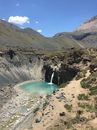 Flowing Waterfalls on a Mountain Area