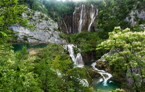 Scenic View Of Waterfalls