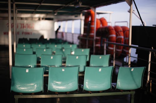 Free Empty Seats on a Ferry Boat  Stock Photo