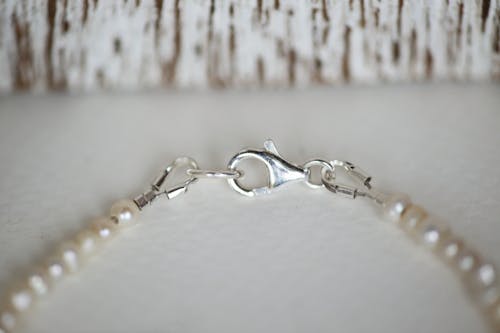 Silver and Diamond Beaded Bracelet