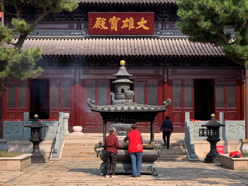 Buddhist temple with traditional Chinese architecture