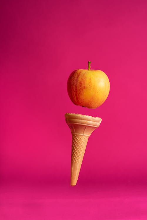Apple on top of a Cone