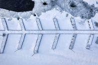 White Snow on White Wooden Fence