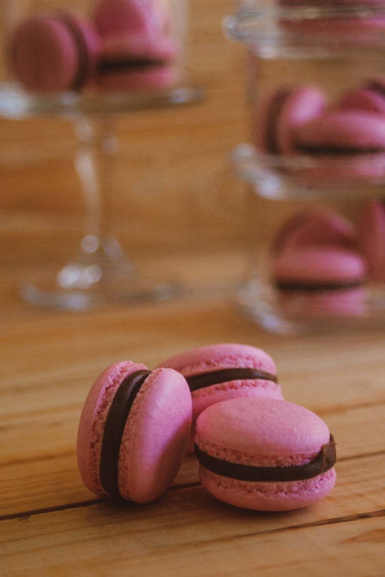 Pink Colored Macaroons 