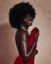 Woman in Red Tube Dress